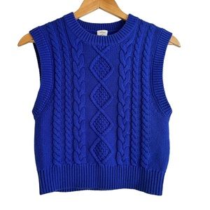 Wilfred Royal Blue Alps Preppy Sweater Vest Size XS